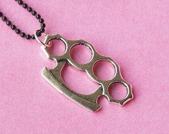 Silver Knuckle Necklace  (D3H5)