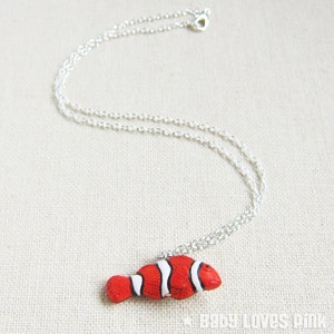 Clownfish Ceramic Necklace clown fish, nemo fish R3A image 2