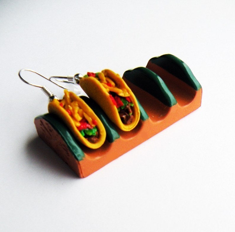 Handmade Taco Earrings Etsy