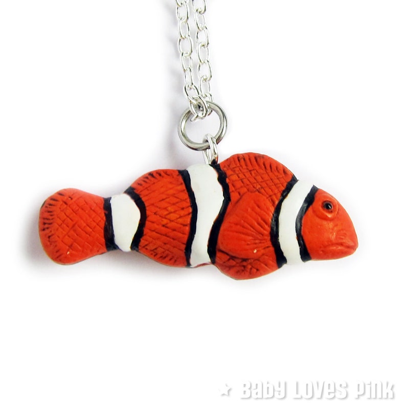 Clownfish Ceramic Necklace clown fish, nemo fish R3A image 4