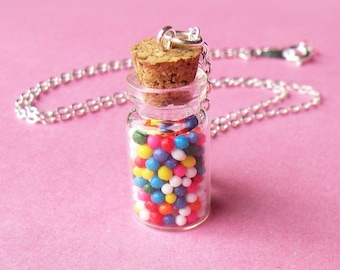 Rainbow Candy Bottle Necklace