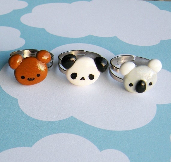 panda bear rings