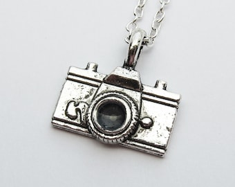 Antique Silver Camera Necklace  (R2D2)