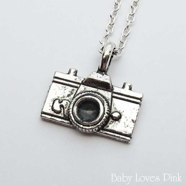 Antique Silver Camera Necklace  (R2D2)