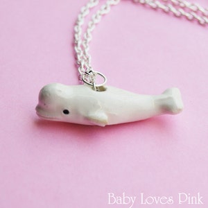 Beautiful Beluga Whale Necklace R3A image 1