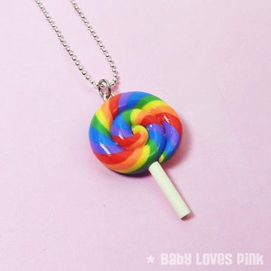 Rainbow Lollipop Necklace (D2E2)