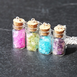 Precious Gemstone - Bottle Necklace