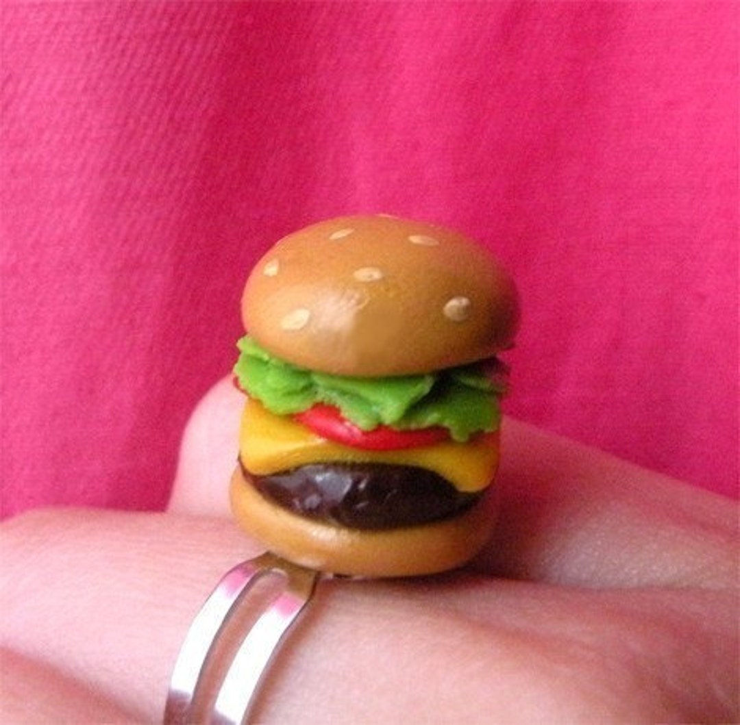 Yummy Handmade Burger Ring - Etsy