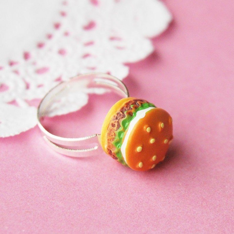 Classic Hamburger Ring burger ring, cheeseburger ring image 1