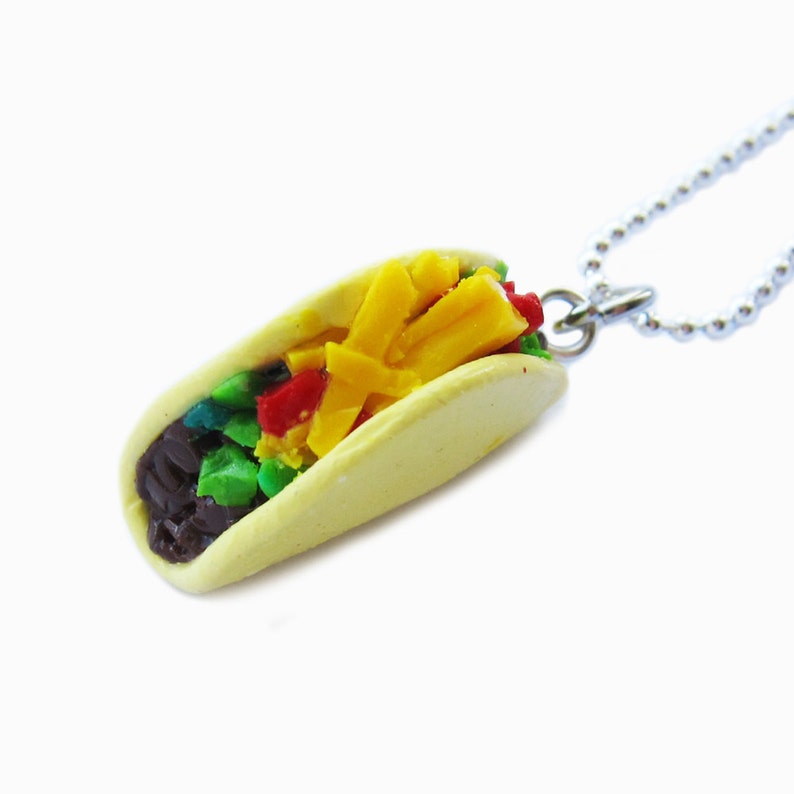 Handmade Taco Necklace Etsy