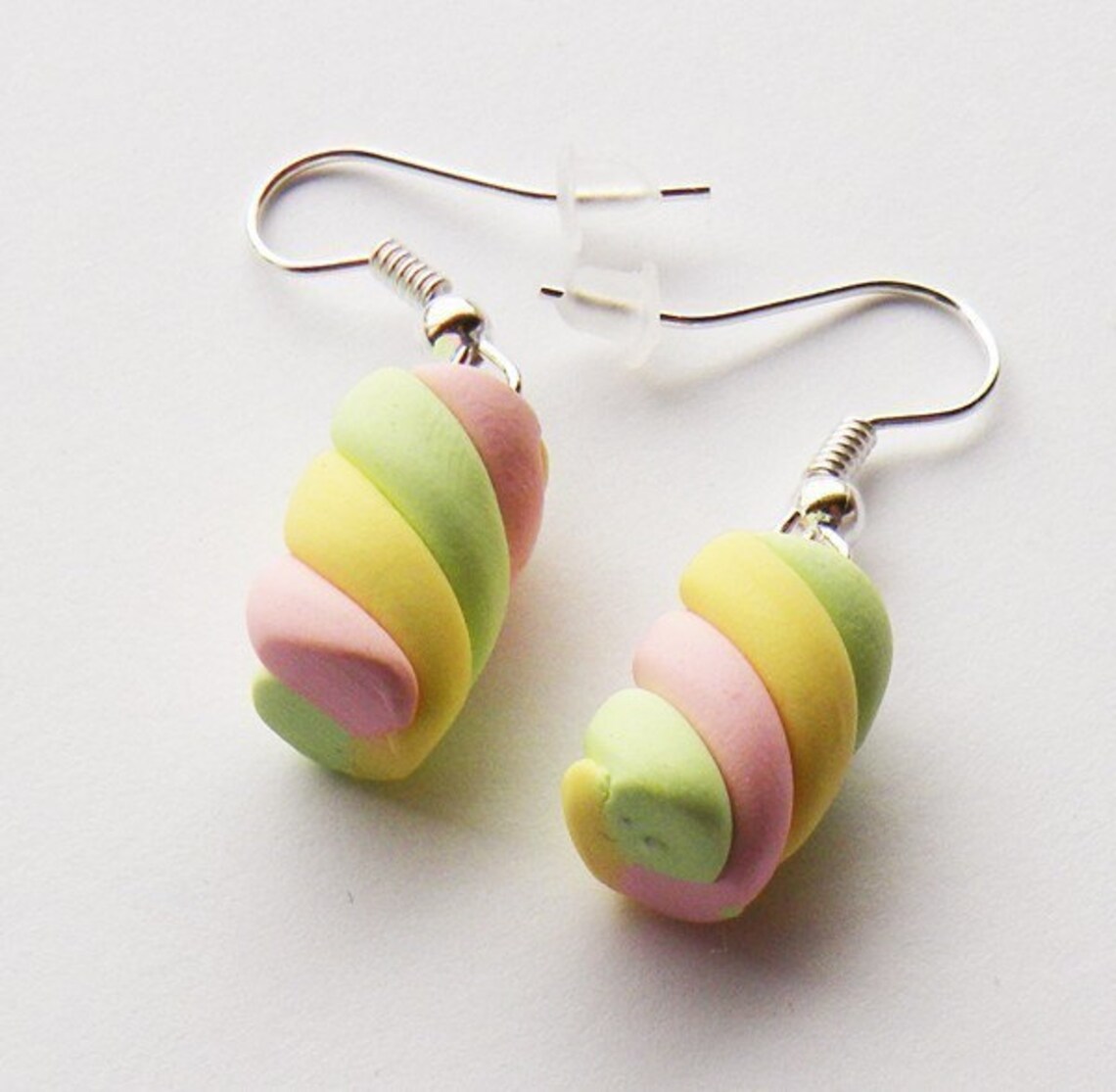Rainbow Marshmallow Earrings Etsy