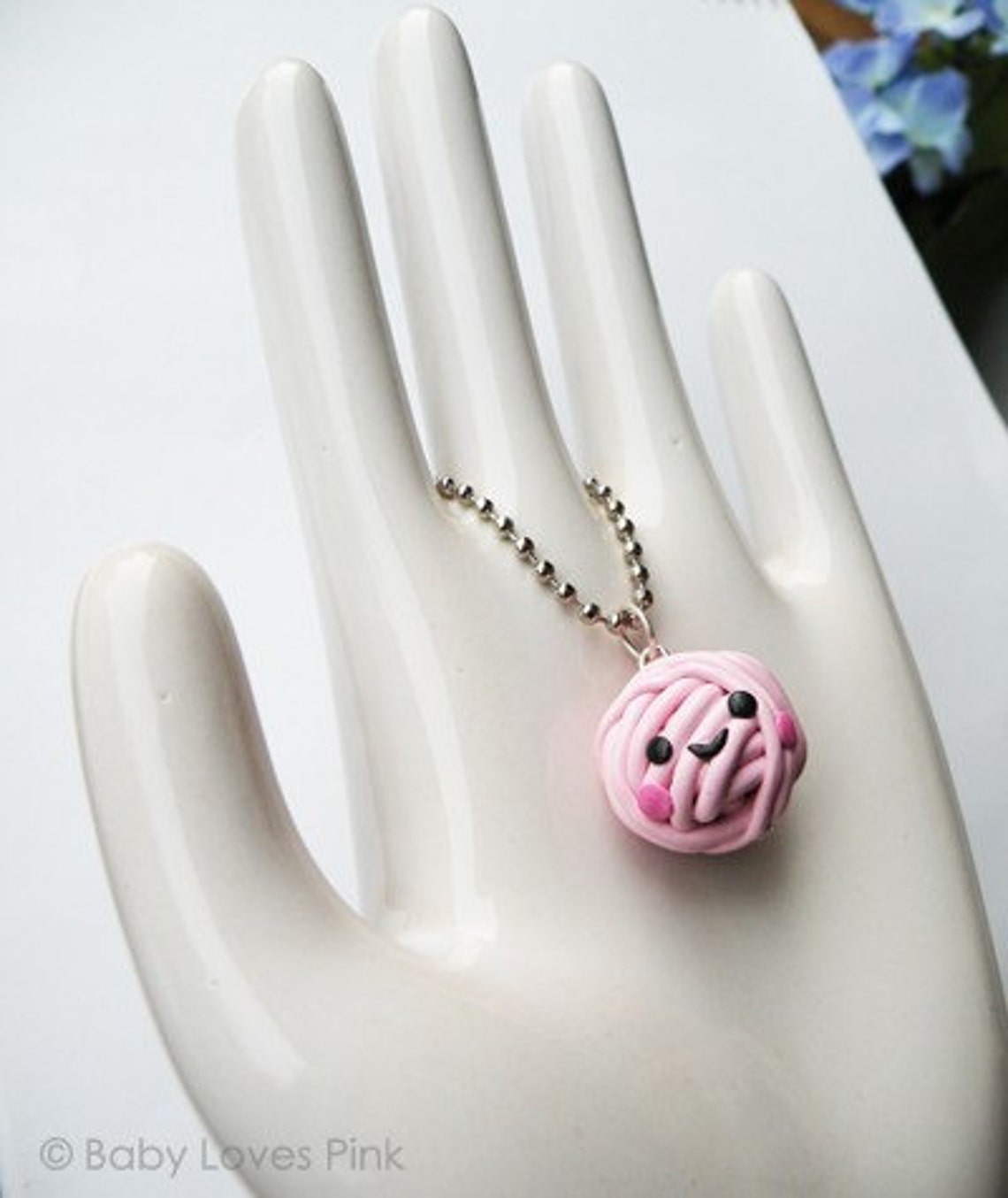 Happy Ball of Yarn Necklace Etsy