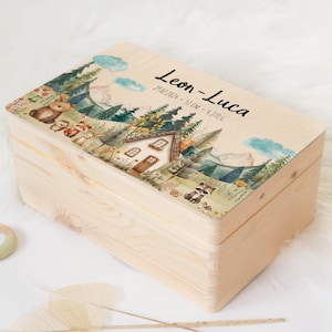 Erinnerungskiste Baby, Babygeschenk, Erinnerungsbox Baby, Geschenk Geburt, Personalisiertes Geschenk Baby, Erinnerungskiste, Taufgeschenk