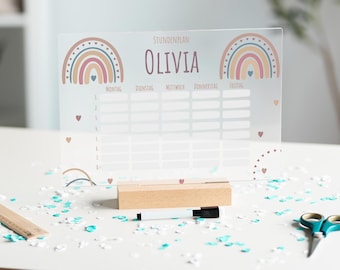 School enrollment gift for boys and girls, personalized timetable, reusable, calendar for school enrollment, 1 school day
