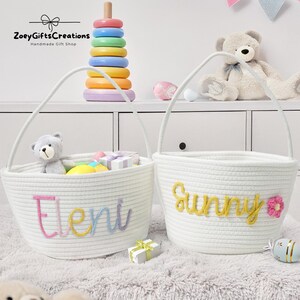 Personalisierter Baby-Osternkorb, Kinder-Osternkorb, personalisierter Namenskorb, Geschenk für Kinder, Ostergeschenk, Ostereikorb, Osterhasenkorb