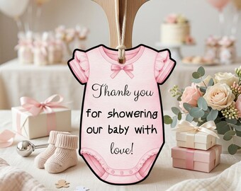 Etichette regalo per baby shower per bambina / Etichette regalo per baby shower / Etichette regalo stampabili / Bomboniere per festa di rivelazione del sesso / Decorazioni per baby shower per bambina, Etichette regalo fai da te
