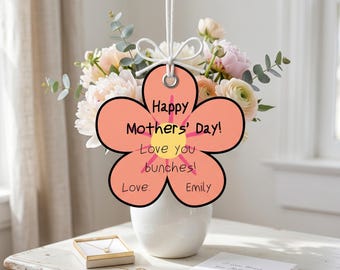 Etichetta regalo per la festa della mamma / Etichetta di auguri per la festa della mamma / Etichetta regalo a forma di fiore / Stampabile per la festa della mamma / Regalo per la festa della mamma / Regalo per bambini per la mamma