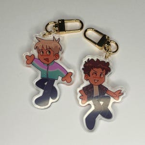 Chaveiro de acrílico Dan e Phil