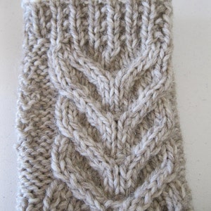 EASY PATTERN Stag Horn Cabled Fingerless Gloves download now image 3