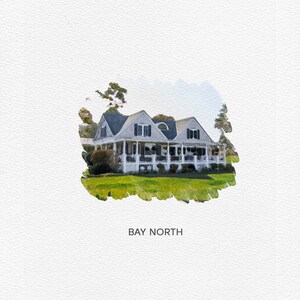 Custom Watercolor House Portrait from Photo, First Home Gift, Realtor Closing Gift, Personalized Housewarming Gift