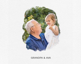 Custom Watercolor Portrait from Photo, Family Portrait, Custom Family Gift, Personalized Gift