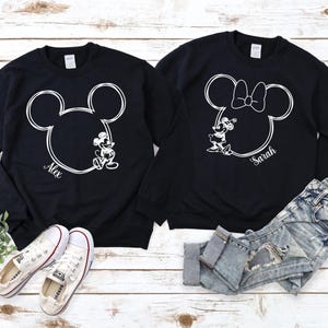 Custom Disney Couple Sweatshirt, Personalized Disneyland Sweatshirt, Disney Trip Sweatshirt, Matching Disney Sweatshirt, Family Vacation