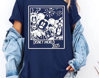 Disney World 2025 Family Vacation Shirt, Disney Trip Matching Tee, Mickey and Friends Magical Kingdom T-Shirt, Disney Park Gift