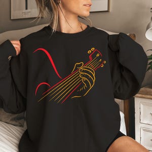 Playing Guitar Sweatshirt, Funny Musician Gift Sweatshirt, Guitarist Music Life Sweatshirt for Men Women, Guitarist Gift Sweatshirt, Music