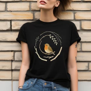 Bird T Shirt, Bird Lover Shirt, Nature Shirt, Cute Bird Graphic Tee, Nature Inspired Birdwatching Shirt, Animal Lover Shirt, Trendy Shirts