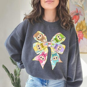 Kawaii Labubu Sweatshirt, Limited Cartoon Dolls Pullover, Cute Labubu Characters Sweatshirt, Anime Chibi Style Sweatshirt, Gift for Her