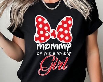 Mommy of the Birthday Girl Shirt, Pink Family Matching Birthday T-Shirt, Mom Birthday Outfit, Girl Party Shirt, Mommy and Me Tee
