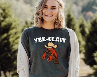 Yee Claw Crawfish T-Shirt, Funny Cajun Seafood Boil Shirt,Crawfish Festival Tee,Southern Party Shirt, Crawdad Cookout Shirt,Boil Party Shirt