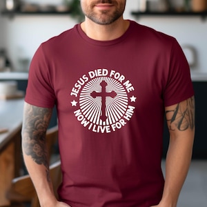 Mens Christian T-Shirt, Bible Verse T Shirt, Religious Shirts, Christian Clothing Shirt, Christianity Gift for Him, Gift for Men