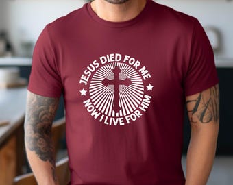 Mens Christian T-Shirt, Bible Verse T Shirt, Religious Shirts, Christian Clothing Shirt, Christianity Gift for Him, Gift for Men