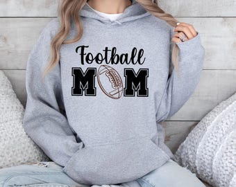 Football Mom Hoodie, Cute Football Mom Hoodie, Game Day Mom Hoodie, Cute Mom Football Hoodie Gift, Gift For Football Mom Hoodie,Gift for Her