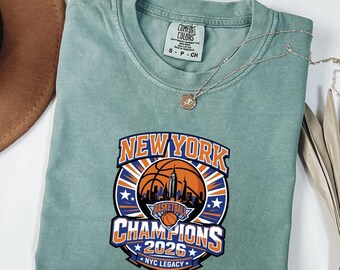 New York Basketball Champions 2026 Comfort Colors© Shirt, NYC Hoops Fan Tee, Retro Basketball Victory Shirt, City Basketball Graphic Tee