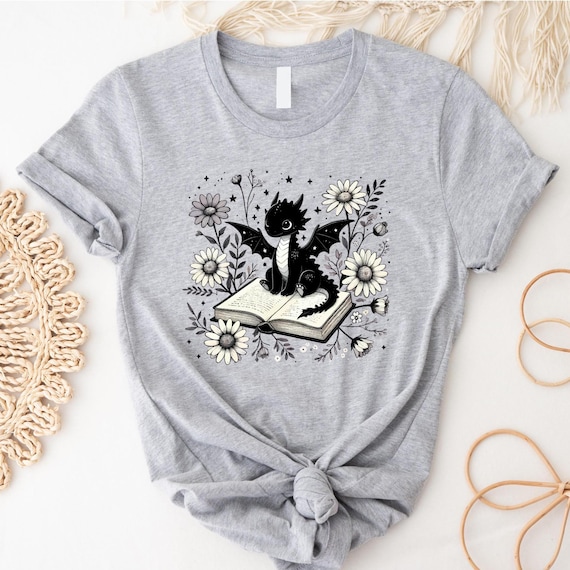 Bookworm Dragon T-Shirt, Fantasy Reader Tee, Book Lover Shirt, Dragon Book Tee, Reading Club Shirt, Literary Gift Shirt, Bookish Tee