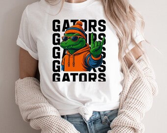 Vintage Gators Shirt, Retro Alligator Graphic Tee, Funny Gator T-Shirt, Cool Reptile Top for Men Women Kids, Trendy Gift Idea