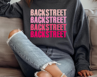Sudadera vintage de fan de los Backstreet Boys, sudadera personalizada de música de los 90, sudadera retro de concierto, regalo personalizado de boy band para ella o él