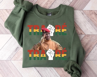 Ibrahim Traoré Sweatshirt, Thomas Sankara Sweatshirt, Revolutionary Africa Sweatshirt,Burkina Faso Graphic Sweatshirt,Pan-African Sweatshirt
