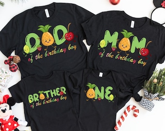 Dancing Fruit Birthday Family Shirts, Dancing Fruit First Birthday Crew T-Shirt,Fruit Theme Birthday Party Tees,Matching Family Birthday Tee