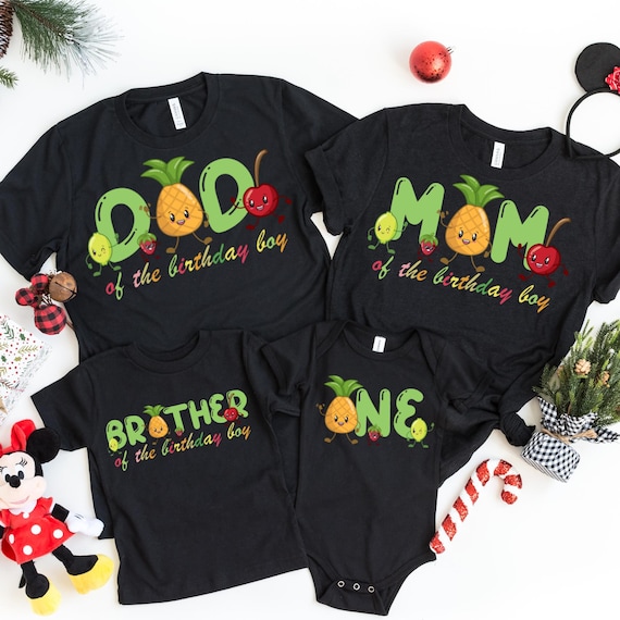 Dancing Fruit Birthday Family Shirts, Dancing Fruit First Birthday Crew T-Shirt,Fruit Theme Birthday Party Tees,Matching Family Birthday Tee