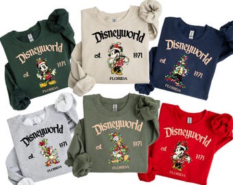Retro Disneyworld Est 1971 Florida Sweatshirt, Mickey And Friends Sweatshirt, Disneyworld Trip Sweatshirt ,Disney All Characters Sweatshirt