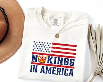 No Kings No War No Ice Shirt, Political Protest Comfort Colors© Tee, Peace Sign Activist Top