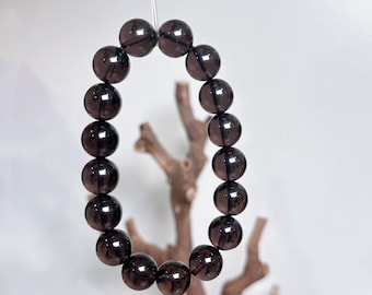 Smoky Quartz Gemstone Bracelet: Protection, Chakra Healing (8mm/11mm)