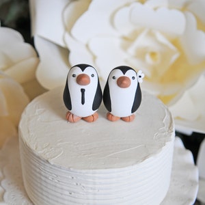Penguin Wedding Cake Topper Small image 1