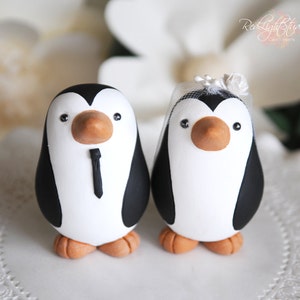 Penguin Wedding Cake Topper Medium image 2