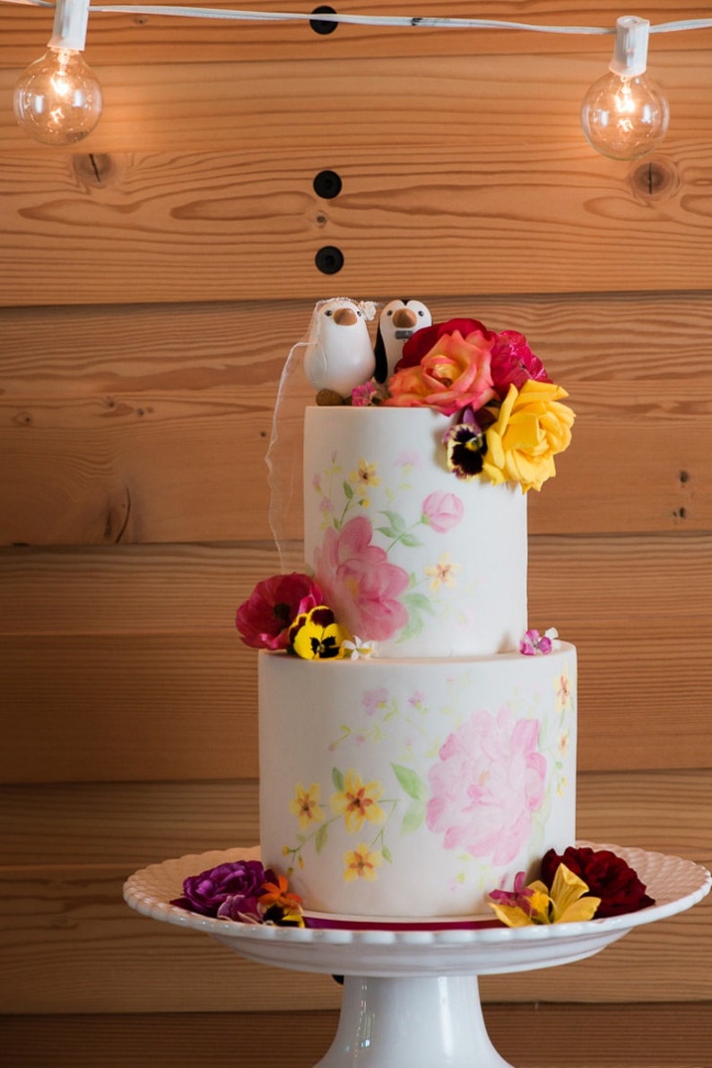 Penguin Wedding Cake Topper Medium image 5