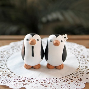 Penguin Wedding Cake Topper Small image 2