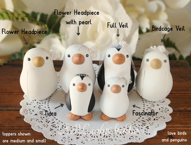 Penguin Wedding Cake Topper Medium image 4